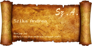 Szika Andrea névjegykártya